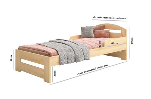 Drewniane łóżko BEATRICE