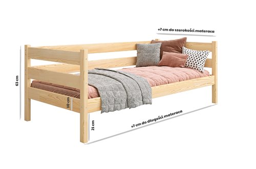 Drewniane łóżko CHARLES
