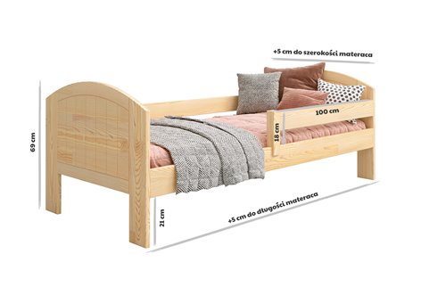 Drewniane łóżko MARY