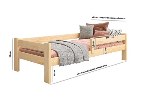 Drewniane łóżko PATRICK