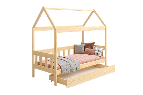 Drewniane łóżko domek SIMON