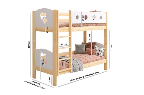 Drewniane łóżko ELENA