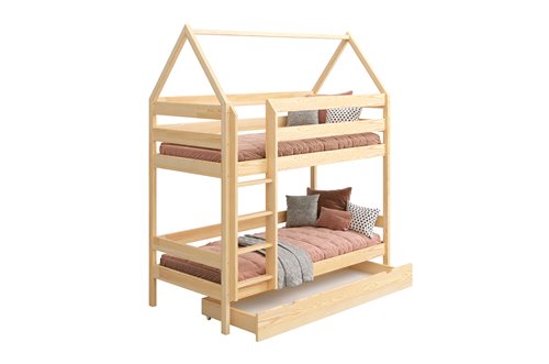 Drewniane łóżko BRUNO