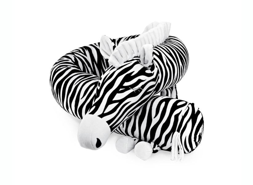 Ochraniacz do łóżeczka – poduszka do zasypiania w kształcie zebry z autorskim printem