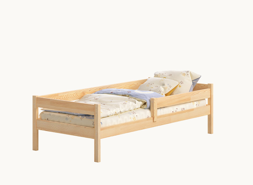 Drewniane Łóżko Pojedyncze PAUL 180x90 - Łóżko Dziecięce z Szufladami