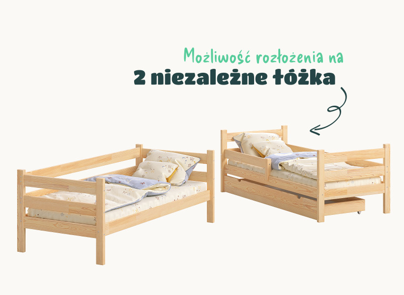 Drewniane Łóżko Piętrowe Rozkładane - MATTEO LUX dla 2 Dzieci