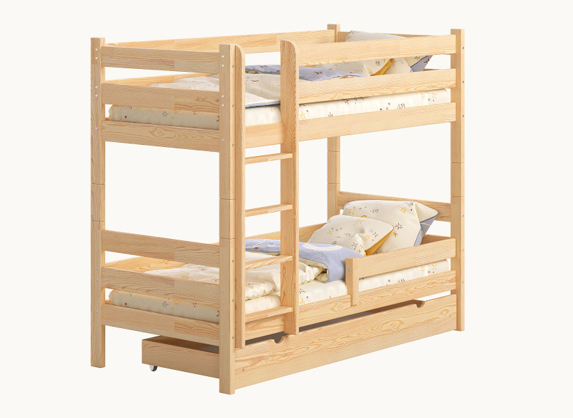 Drewniane Łóżko Piętrowe Rozkładane - MATTEO LUX dla 2 Dzieci