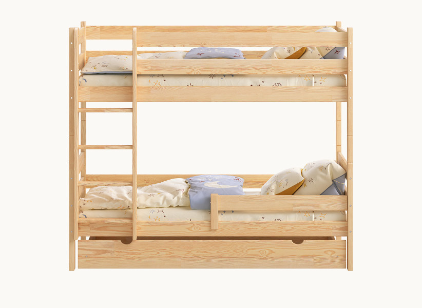 Drewniane Łóżko Piętrowe Rozkładane - MATTEO LUX dla 2 Dzieci