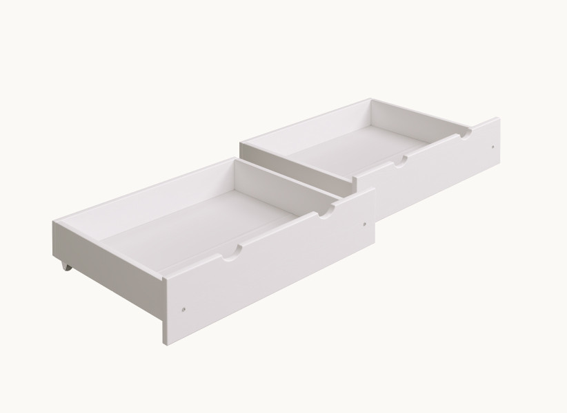 Dwie Szuflady na Kółkach do Łóżeczka Dziecięcego - Podwójne Szuflady