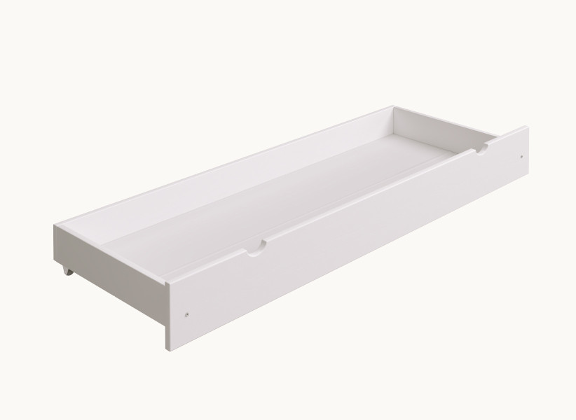 Drewniana Szuflada Pojedyncza na Kółkach do Łóżka Dziecięcego