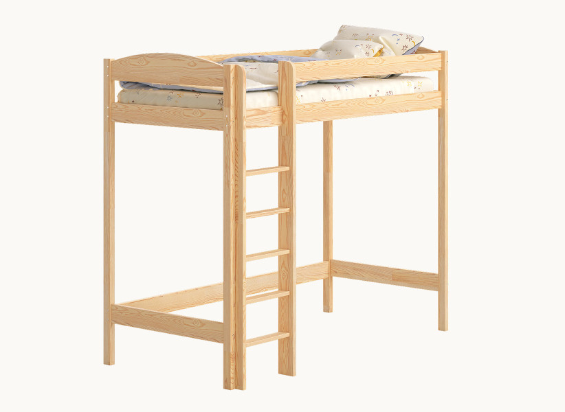 Drewniana Antresola YOUKO do Spania - Łóżko z Antresolą dla Dzieci