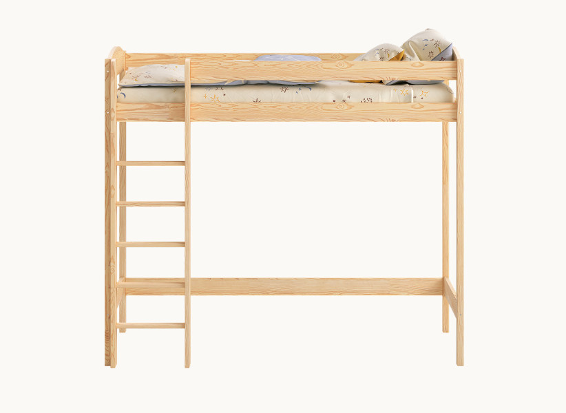 Drewniana Antresola YOUKO do Spania - Łóżko z Antresolą dla Dzieci