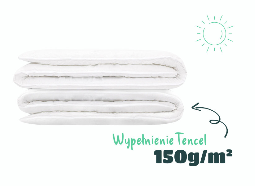 Kołdra bawełniana perkal natural letnia