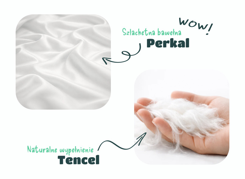 Kołdra bawełniana perkal natural letnia