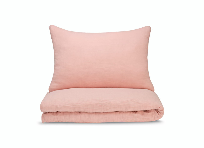 Pościel Muślinowa dla dzieci jasny brudny róż