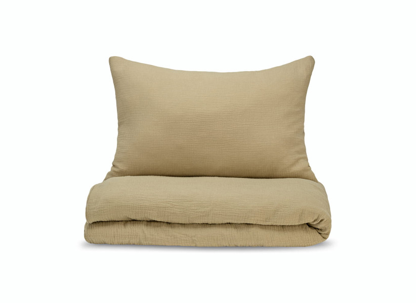 Pościel Muślinowa dla dzieci oliwkowa