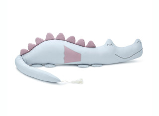 Poduszka smokozaur bawełniany szaro-różowy