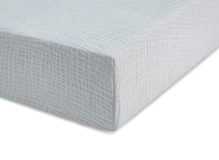 Prześcieradło muślinowe z gumką jasny szary