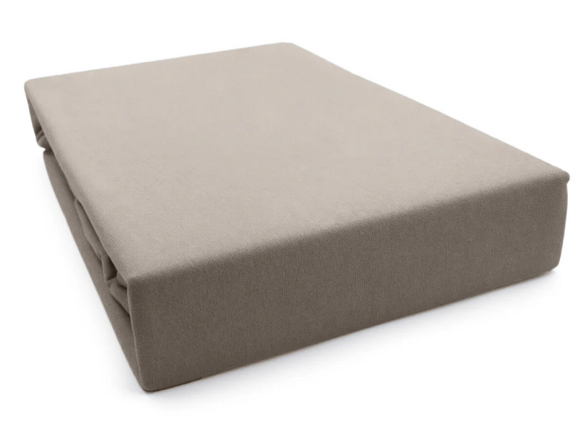 Prześcieradło taupe Jersey Premium