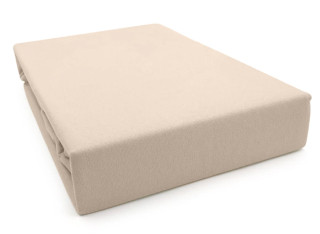 Prześcieradło beżowe Jersey czesany