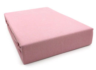 Prześcieradło różowe Jersey czesany