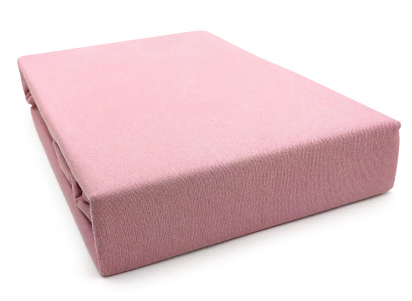 Prześcieradło różowe Jersey czesany