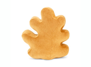 Poduszka dekoracyjna liść dębu cynamonowy – ozdoba do pokoju dziecka i przytulanka