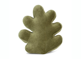 Poduszka dekoracyjna liść dębu zielony – ozdoba do pokoju dziecka i przytulanka