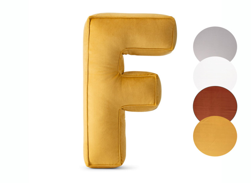 Poduszka ozdobna literka F