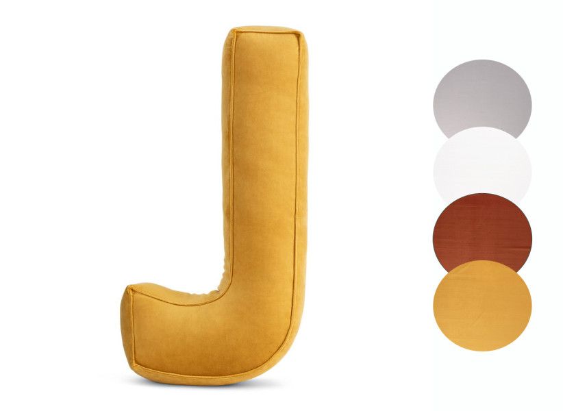 Poduszka ozdobna literka J