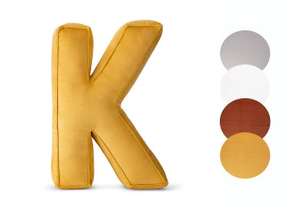 Poduszka ozdobna literka K