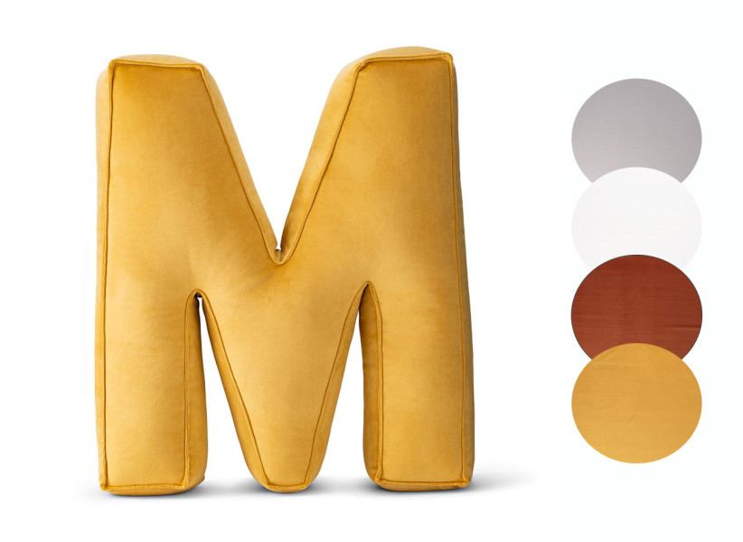 Poduszka ozdobna literka M