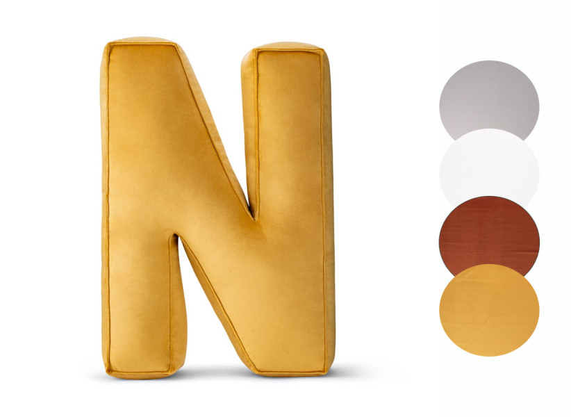 Poduszka ozdobna literka N