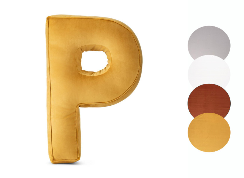 Poduszka ozdobna literka P