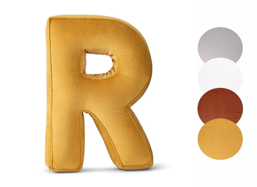 Poduszka ozdobna literka R