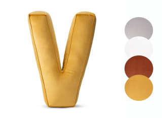 Poduszka ozdobna literka V