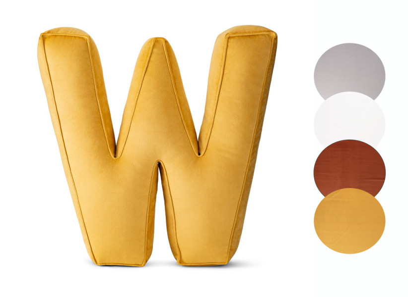 Poduszka ozdobna literka W