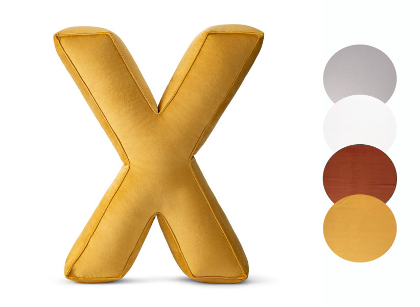 Poduszka ozdobna literka X