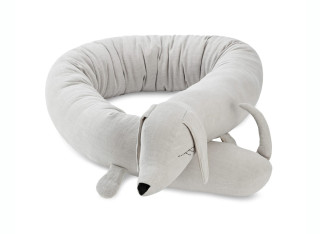 Ochraniacz do łóżeczka jamnik lniany beżowy