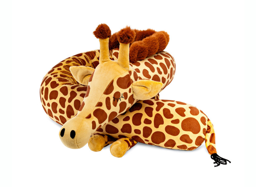 Ochraniacz do łóżeczka – poduszka wałeczek w kształcie żyrafy z unikalnym wzorem