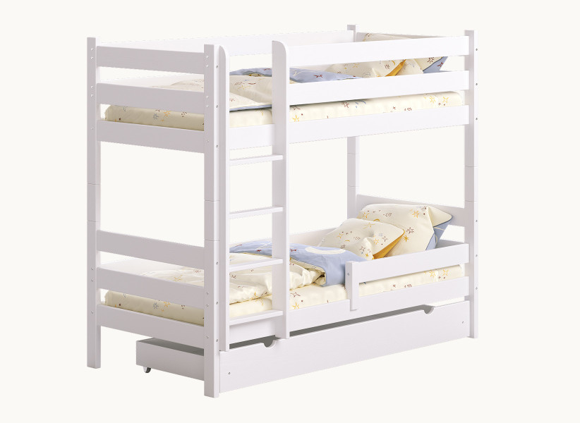 Drewniane Łóżko Piętrowe Rozkładane - MATTEO LUX dla 2 Dzieci