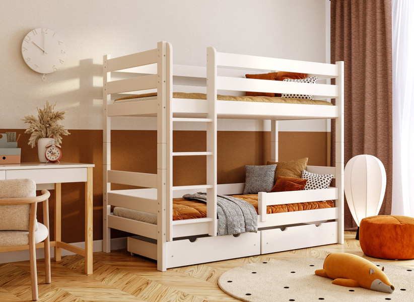 Drewniane Łóżko Piętrowe Rozkładane - MATTEO LUX dla 2 Dzieci