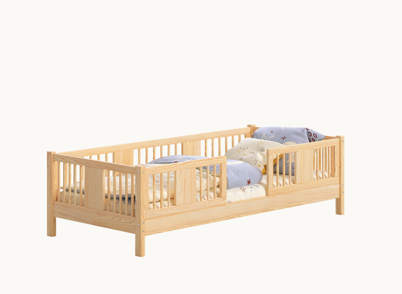 Pojedyncze łóżko dziecięce LENA – niskie łóżko Montessori