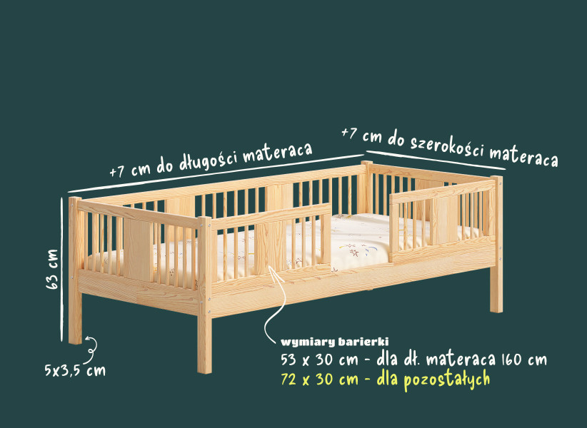 Łóżko dziecięce LENA 20 – łóżko Montessori z wejściem po środku