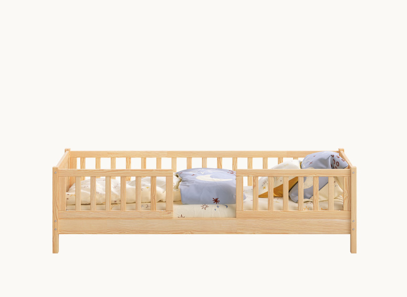 Łóżko dziecięce ENZO 10 — nóżki 10 cm, dwie barierki | YOUKO