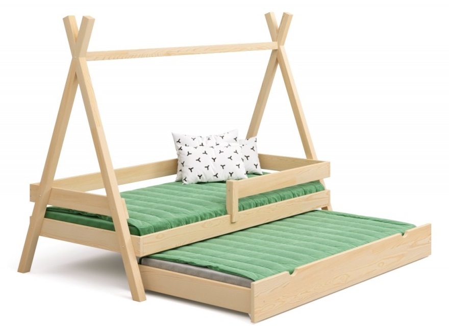 łóżko dla dzieci z dostawką tipi
