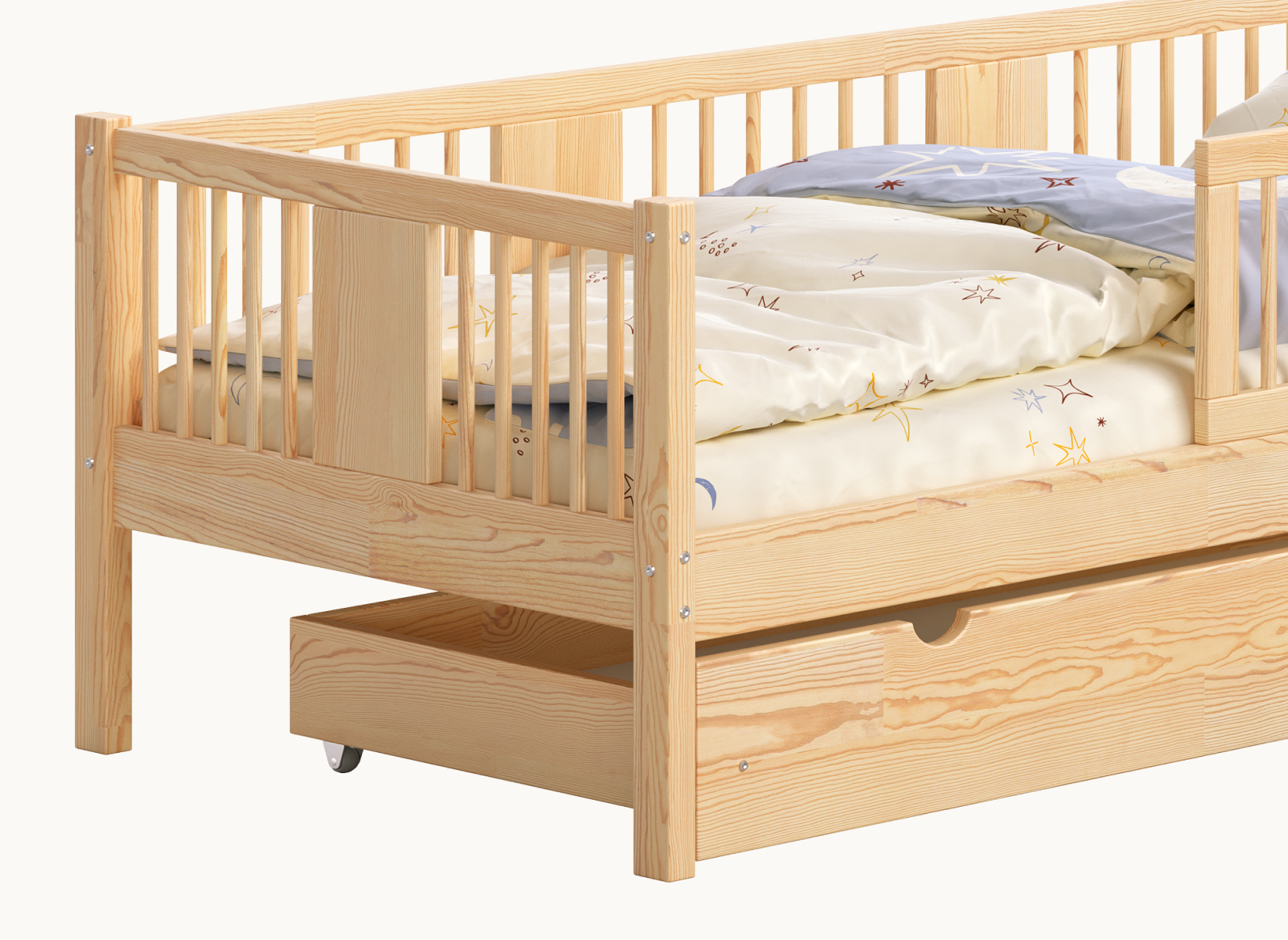 Łóżko dziecięce LENA 20 cm z szufladą