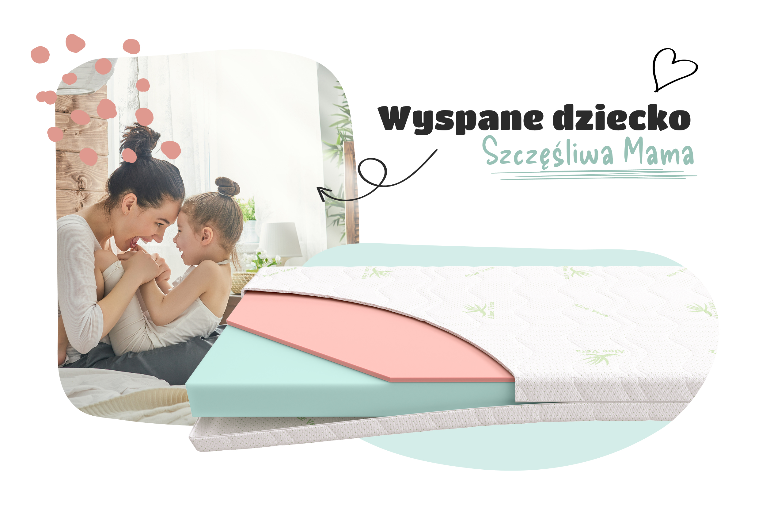 Materac piankowy dla dziecka - przekrój warstw