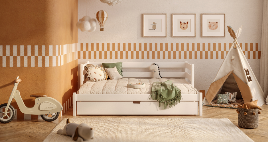 Podwójne łóżko Anna - dwa materace na tym samym poziomie